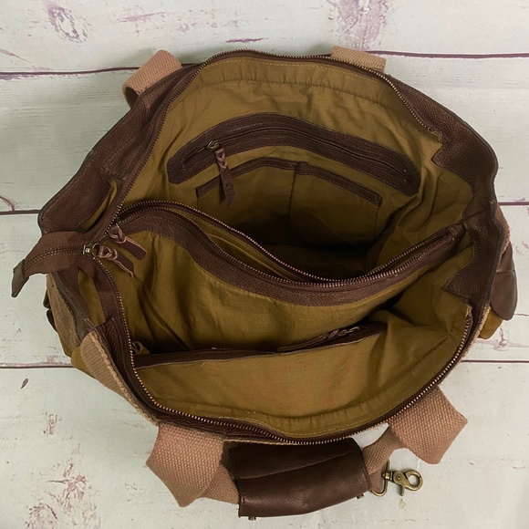 FREE PEOPLE Distressed Leather Convertible Tote - Picture 8 of 10